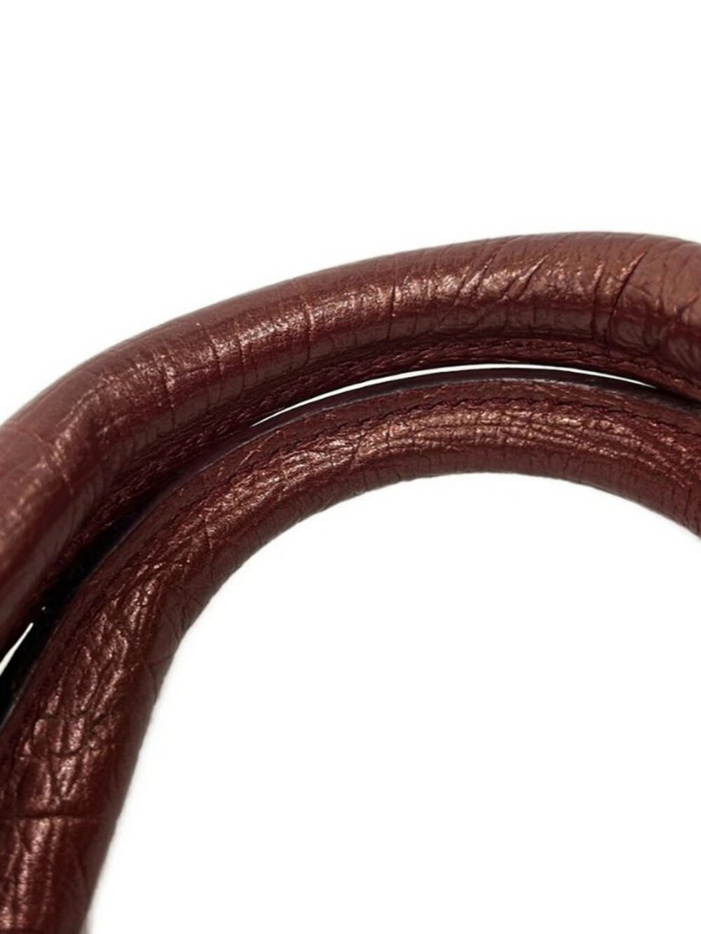 CELINE - Red Nylon Leather Handbag - Picture 6 of 10